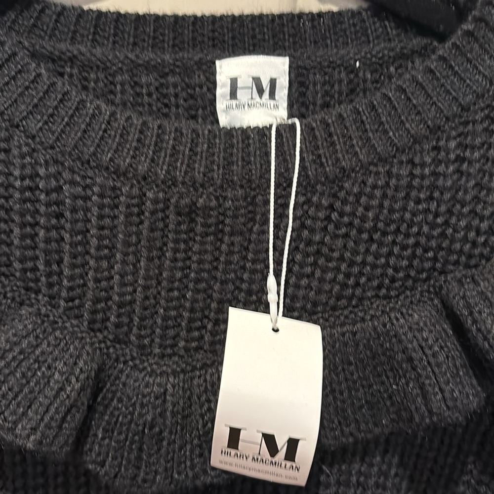 Hilary MacMillan Black Ruffle Sweater Size S - Picture 4 of 8